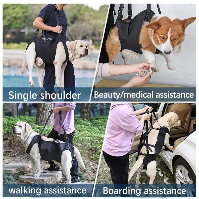 Dog Lift Harness for Stairs Dog Recovery Sling Thicken Handle Dog Assist Belt Pet Rehabilitation Lift Vest Adjustable Strap